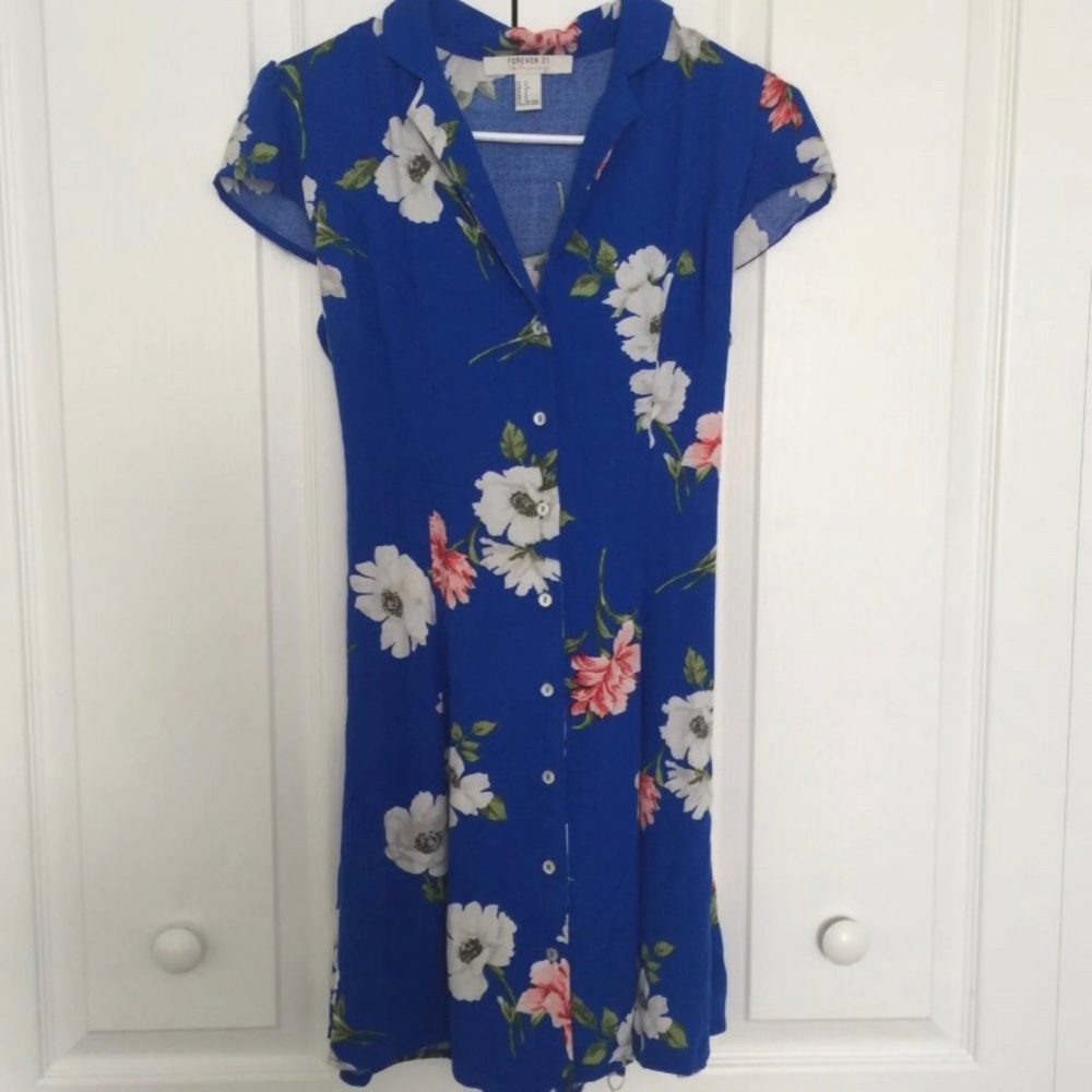 Blue floral dress